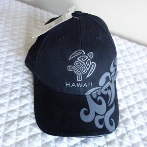 NWT AJW Black Hawaii Sea Turtle Adjustable Cap